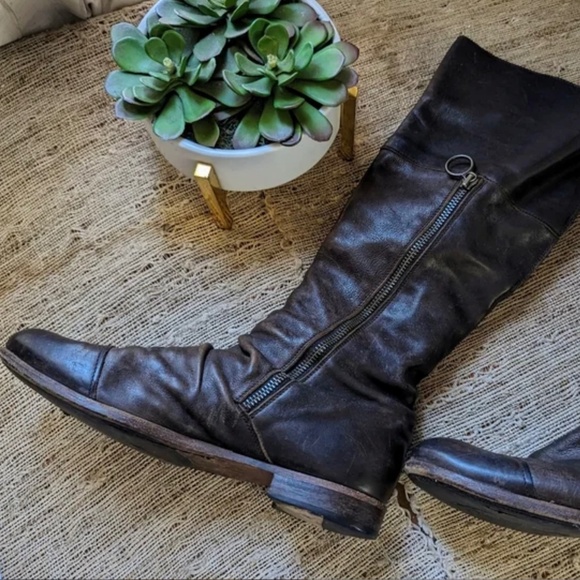 Fiorentini + Baker chocolate brown leather boots 38 - Picture 2 of 5